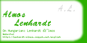 almos lenhardt business card